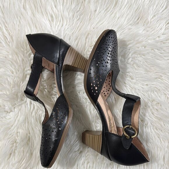 PIKOLINOS Leather Elegant Black T-Strap Women's Shoes Size 42 - Picture 4 of 11